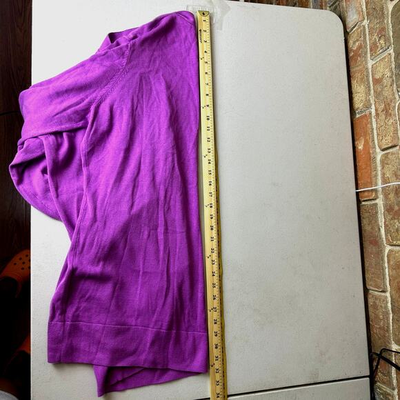 Chadwicks of Boston Purple Long Button-up Y2K Cardigan - Size 1X - Picture 6 of 7